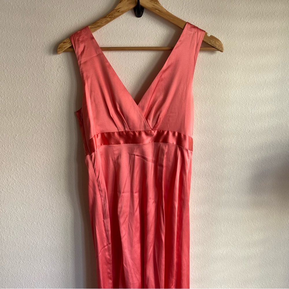 NWT Chaiken Silk Malaga Coral Cocktail Dress Sleeveless New Sz 4 Orange $378 - Picture 5 of 8